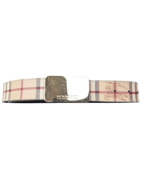 Vintage 2000s Burberry Nova Check Leather Belt Size XL - view 1