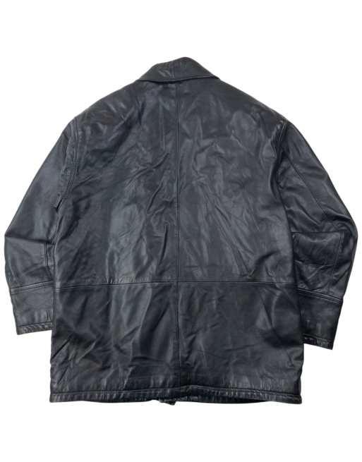 Vintage 2000s Burberry Nova Check Lined Leather Jacket Size S in