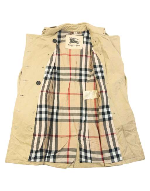 Vintage 2000s Burberry Nova Check Lined Trench Jacket Size S, 2 of 4