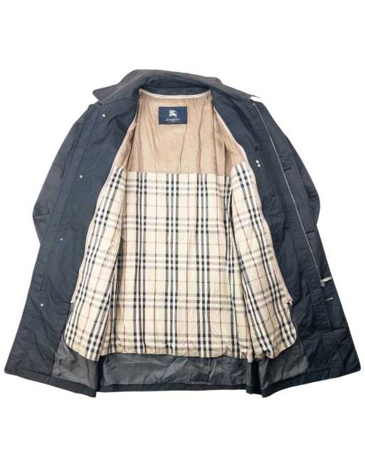 Vintage 2000s Burberry Nova Check Lined Trench Jacket Size XL in