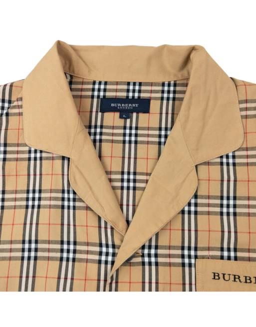 Vintage 2000s Burberry Nova Check Long Sleeve Button Up Pyjama Shirt Size L, 3 of 4