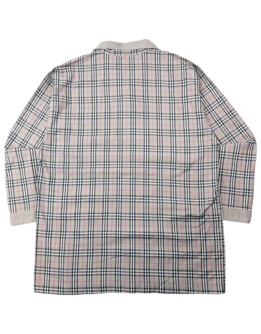 Vintage 2000s Burberry Nova Check Long Sleeve Button Up Pyjama Shirt Size L, 2 of 4