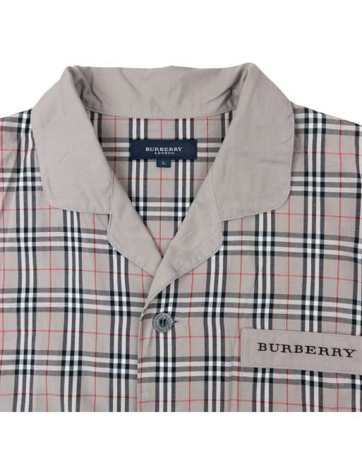 Vintage 2000s Burberry Nova Check Long Sleeve Button Up Pyjama Shirt Size L, 3 of 4