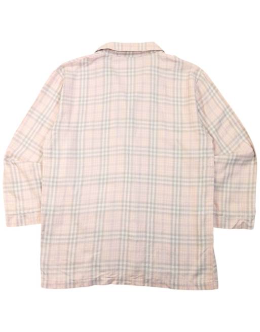 Vintage 2000s Burberry Nova Check Long Sleeve Button Up Pyjama Shirt Size L, 2 of 4