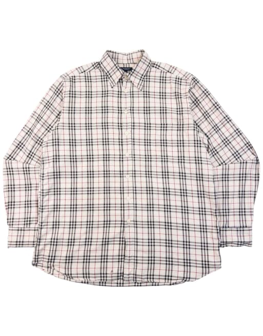 Vintage 2000s Burberry Nova Check Long Sleeve Button Up Shirt Size L, 1 of 7
