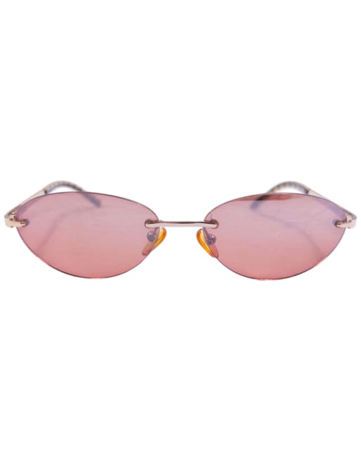 Vintage 2000s Burberry Nova Check Rimless Sunglasses, 2 of 7