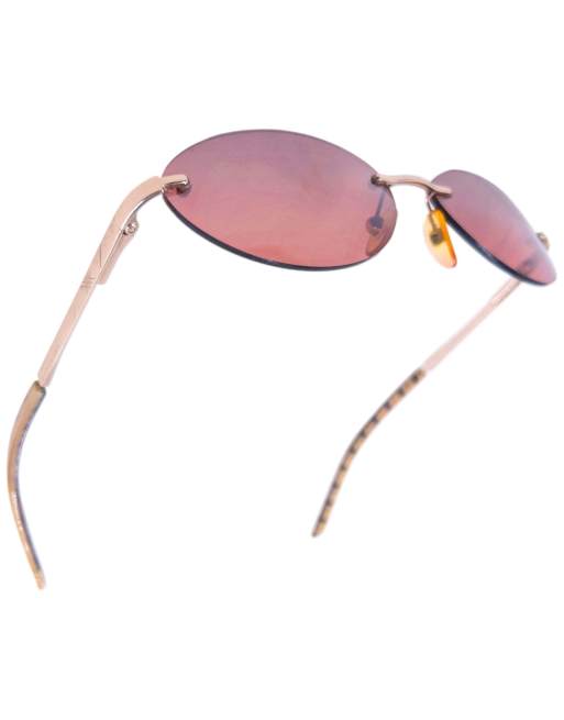 Vintage 2000s Burberry Nova Check Rimless Sunglasses, 4 of 7