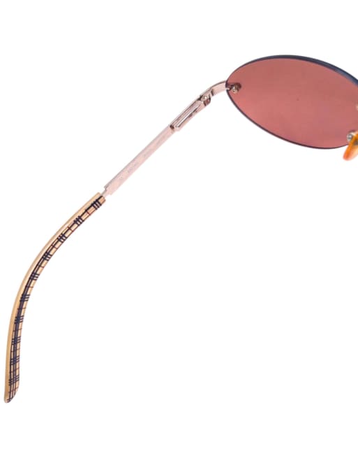 Vintage 2000s Burberry Nova Check Rimless Sunglasses, 5 of 7