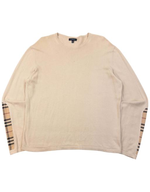 Vintage 2000s Burberry Nova Check Sleeve Patch Jumper Size S, 1 of 4