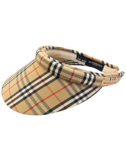 Vintage 2000s Burberry Nova Check Visor Hat Headband, 1 of 4