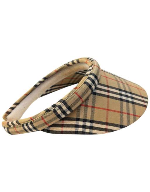 Vintage 2000s Burberry Nova Check Visor Hat Headband, 3 of 4