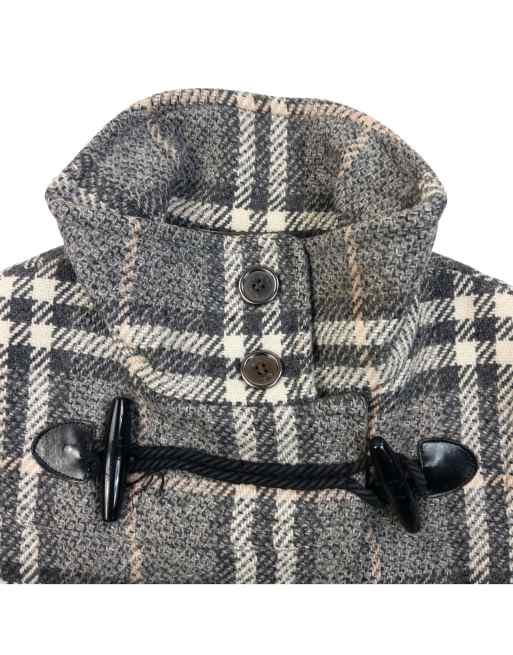 Vintage 2000s Burberry Nova Check Wool Duffle Jacket Size M, 3 of 7