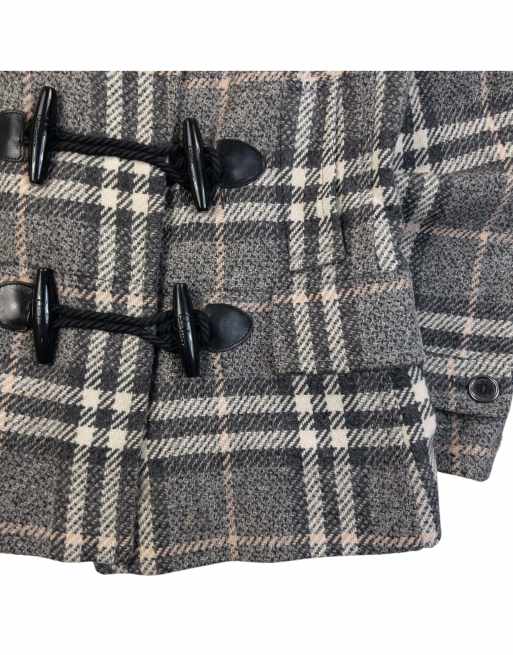 Vintage 2000s Burberry Nova Check Wool Duffle Jacket Size M, 6 of 7