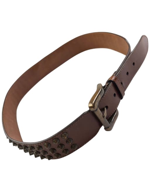Vintage 2000s Burberry Studded Leather Belt Size M
