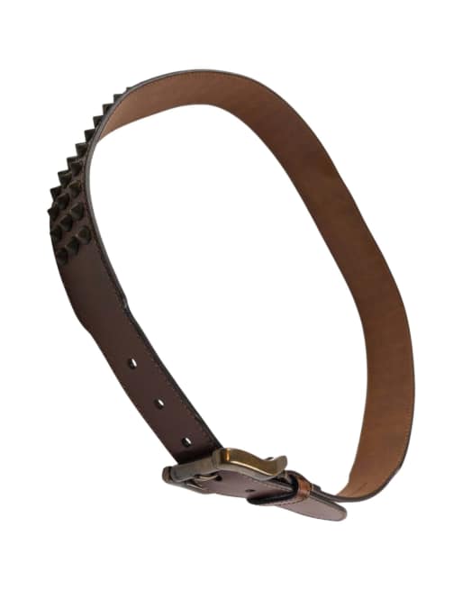 Vintage 2000s Burberry Studded Leather Belt Size M | ASOS