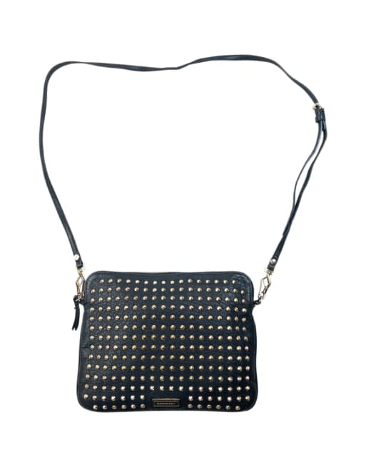 Vintage 2000s Burberry Studded Leather Crossbody Bag, 2 of 4