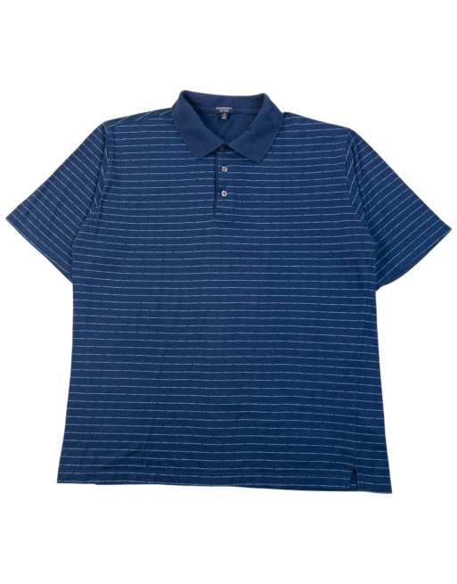 Vintage 2000s Burberry Text Stripe Polo Shirt Size M, 1 of 4