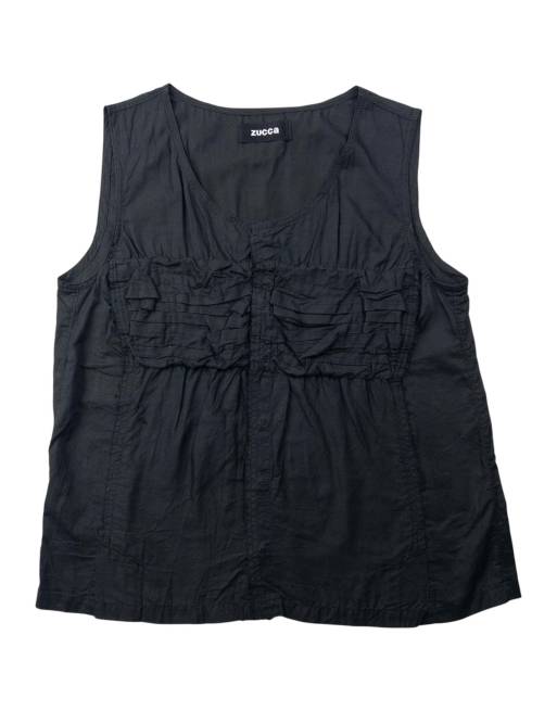 Vintage 2000s Cabane De Zucca By Issey Miyake Ruffle Top Size M