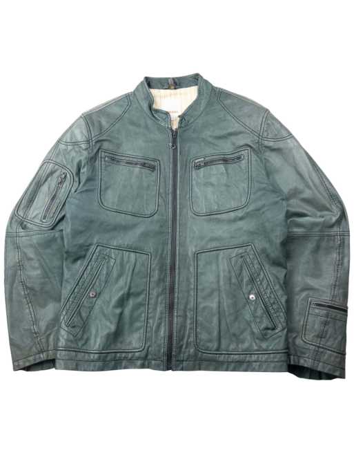 ジャケット・アウター 00s archive multi design leather jacket archive 00s double zip Leather Jacket - メルカリ