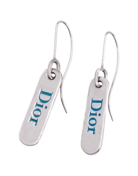 Vintage 2000s Dior By John Galliano Embossed Earrings - view 1