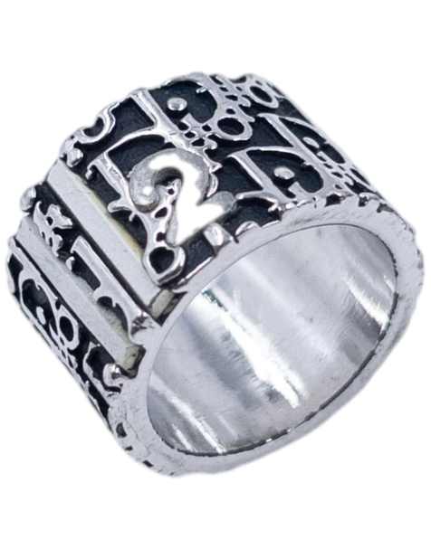 Vintage 2000s Dior By John Galliano Monogram Number Ring - view 1