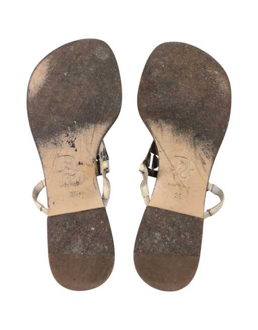 Vintage 2000s Dior Metallic Sandals Size UK3, 6 of 7