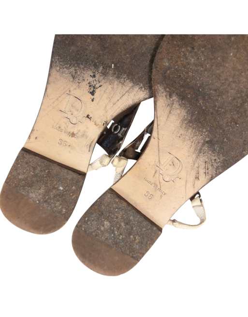 Vintage 2000s Dior Metallic Sandals Size UK3, 7 of 7