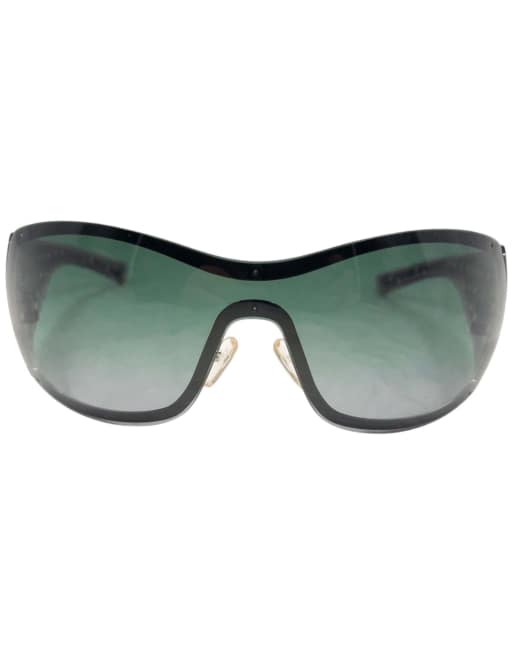 Vintage 2000s Dior Quadrille Shield Sunglasses, 3 of 4