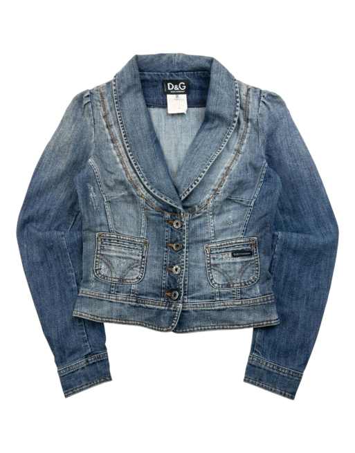 Vintage 2000s Dolce & Gabbana Button Up Denim Jacket Size S