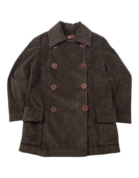Vintage 2000s Dolce & Gabbana corduroy peacoat size m in brown - view 1