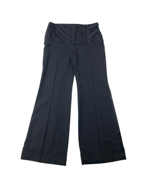 Vintage 2000s Dolce & Gabbana Cummerbund Waist Wide Leg Trousers Size W30 - view 1
