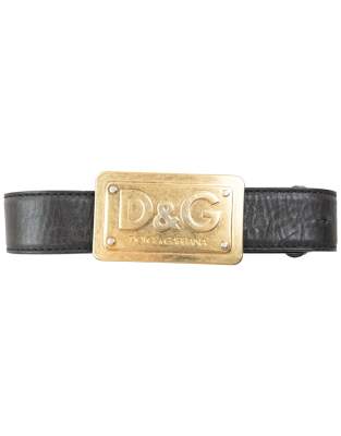 Vintage 2000s Dolce & Gabbana Leather Belt Size XL | ASOS