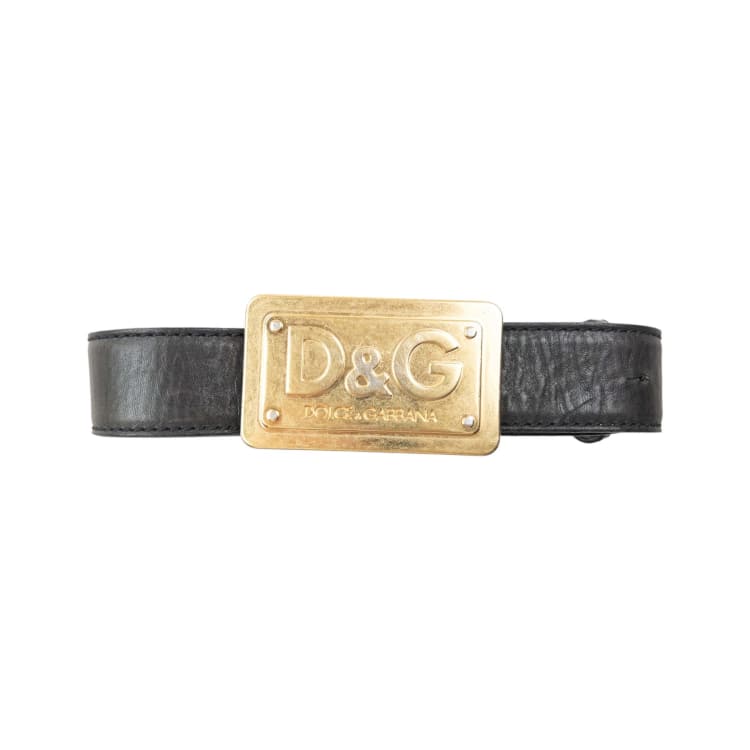 Vintage 2000s Dolce & Gabbana Leather Belt Size XL | ASOS
