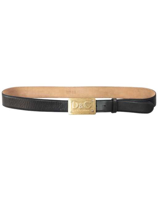 Vintage 2000s Dolce & Gabbana Leather Belt Size XL | ASOS