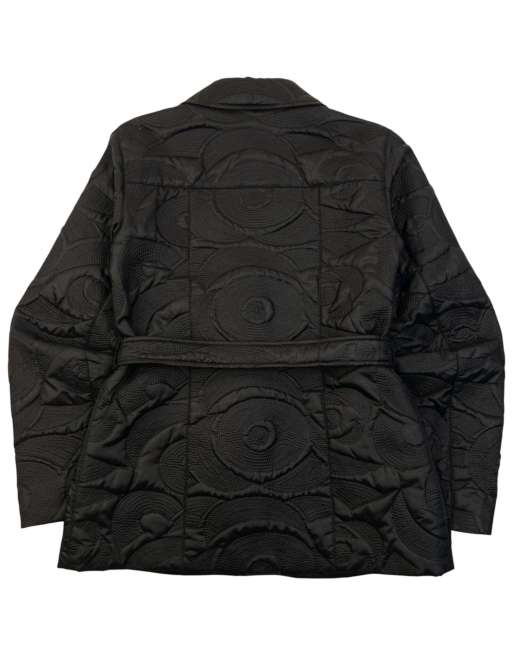 Vintage 2000s Emporio Armani Belt Waist Quilted Jacket Size M, 2 of 4