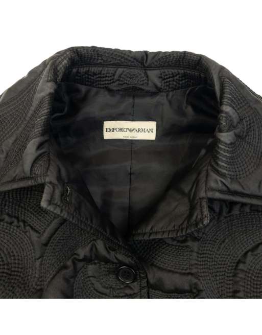 Vintage 2000s Emporio Armani Belt Waist Quilted Jacket Size M, 3 of 4