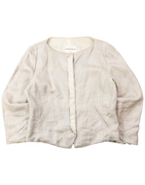 Vintage 2000s Emporio Armani Cropped Shimmer Jacket Size M - view 1