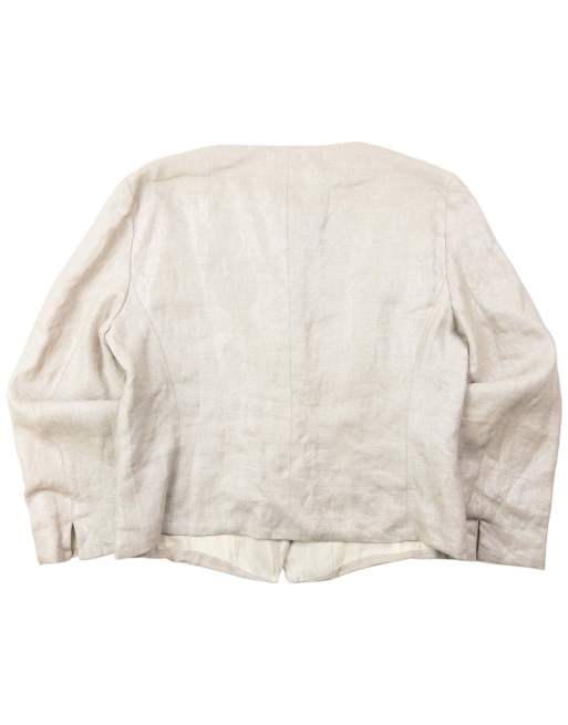 Vintage 2000s Emporio Armani Cropped Shimmer Jacket Size M, 2 of 4