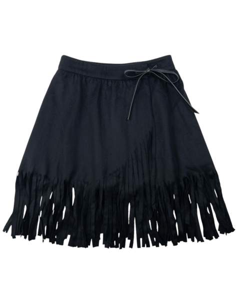 Vintage 2000s Emporio Armani Fringe Wrap Skirt Size W26 - view 1