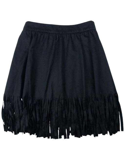 Vintage 2000s Emporio Armani Fringe Wrap Skirt Size W26, 2 of 4