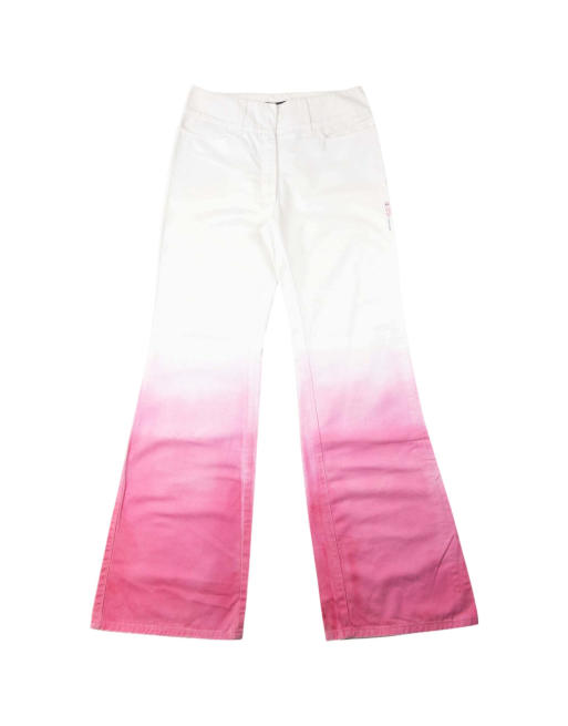 Vintage 2000s Fendi Flared Gradient Denim Jeans Size W28