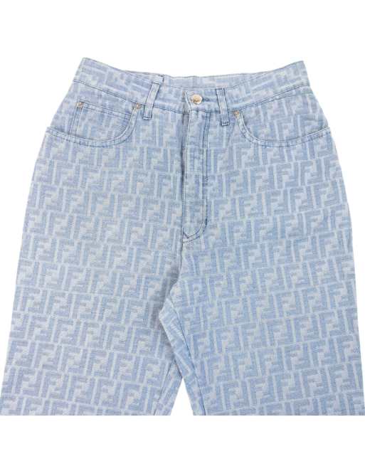 Vintage 2000s Fendi Monogram Denim Jeans Size W27, 3 of 6