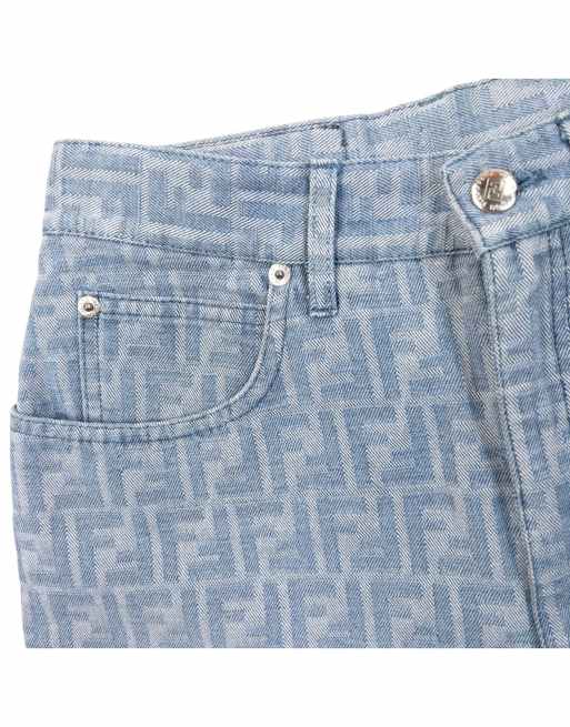 Vintage 2000s Fendi Monogram Denim Jeans Size W27, 5 of 6