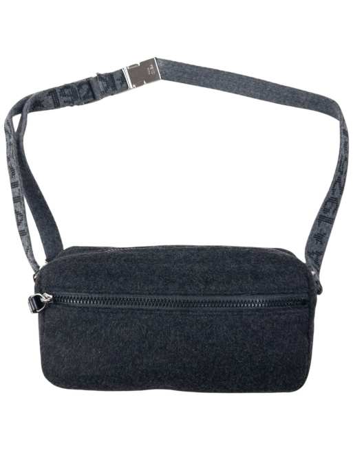 Vintage 2000s Fendi Wool Crossbody Bag in Grey