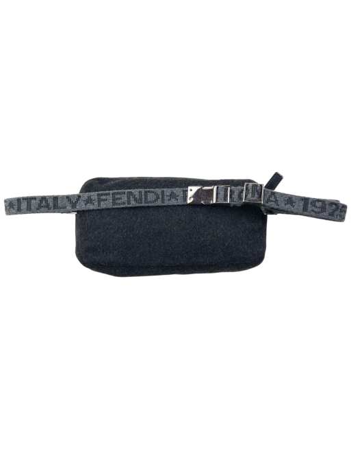 Vintage 2000s Fendi Wool Crossbody Bag in Grey, 2 of 4