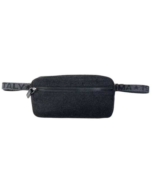 Vintage 2000s Fendi Wool Crossbody Bag in Grey, 3 of 4