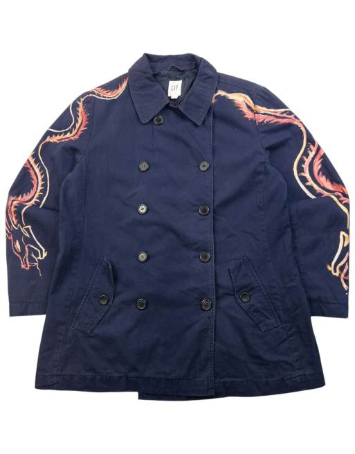 Vintage 2000s GAP Hand Painted Dragon Jacket Size L