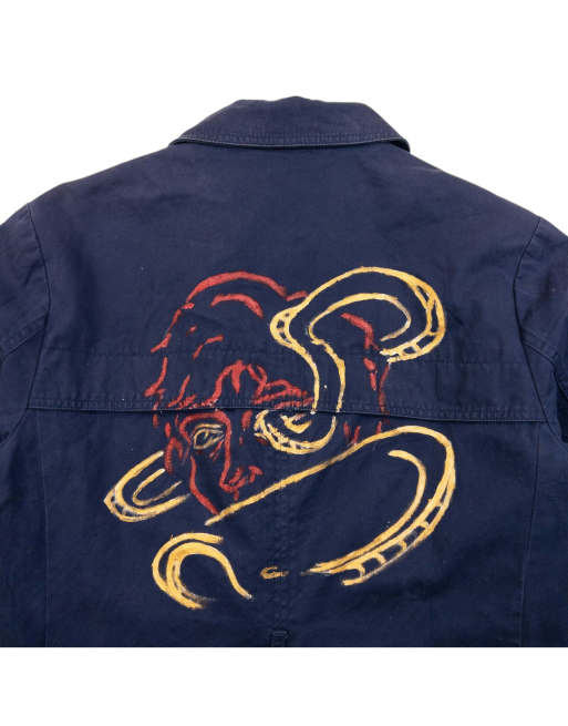 Vintage 2000s GAP Hand Painted Dragon Jacket Size L, 3 of 4