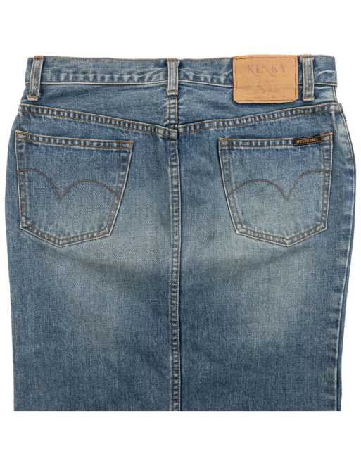 Vintage 2000s Hysteric Glamour Denim Skirt Size W28 in Blue, 3 of 4