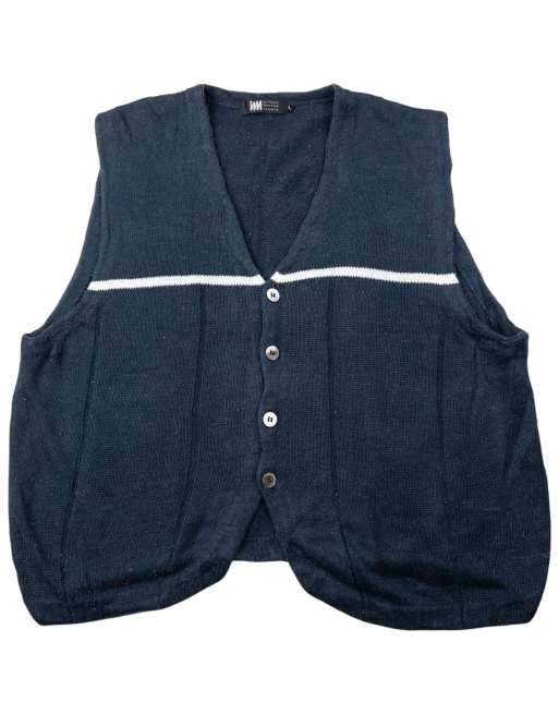 Vintage 2000s Issey Miyake Button Up Knit Sweater Vest Size S